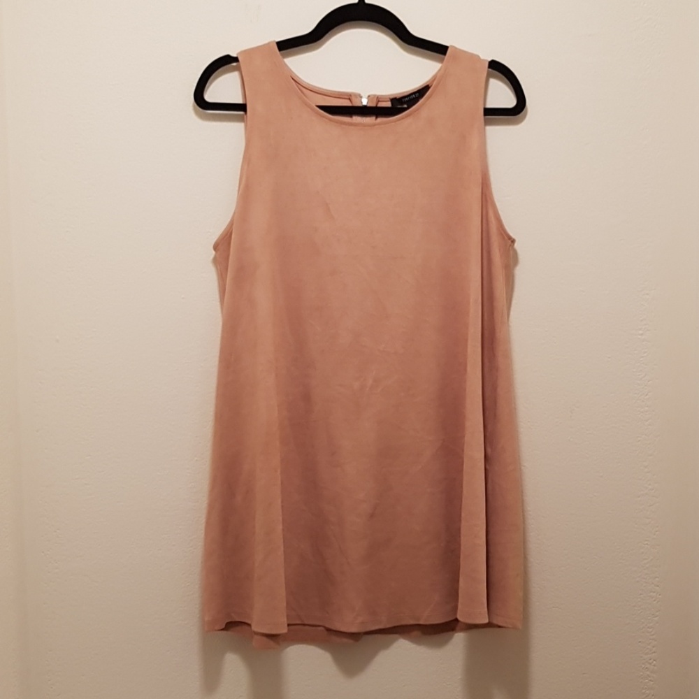 NWOT Faux Suade Tan Forever 21 Mini Dress